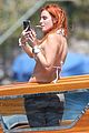 bella-thorne-yellow-bikini-lake-como-with-benjamin-mascolo